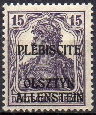 Gdansk 6 1920 Allemagne-Surcharge Timbres pour Les collectionneurs 